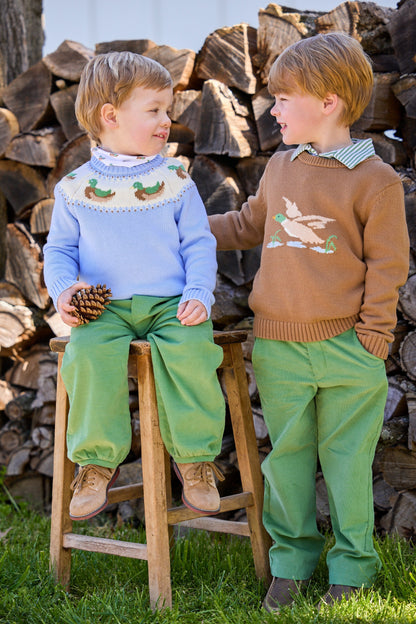 Little English Banded Pant - Watercress Corduroy