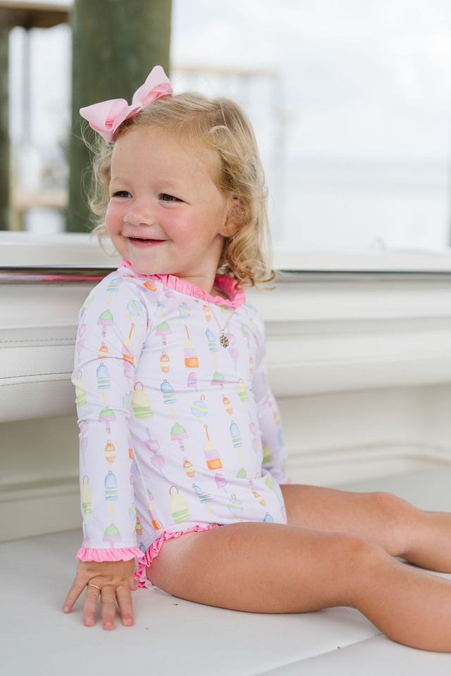 Leighton One Piece Girl's Rash Guard Swim- Fishing - Persnickety Shop