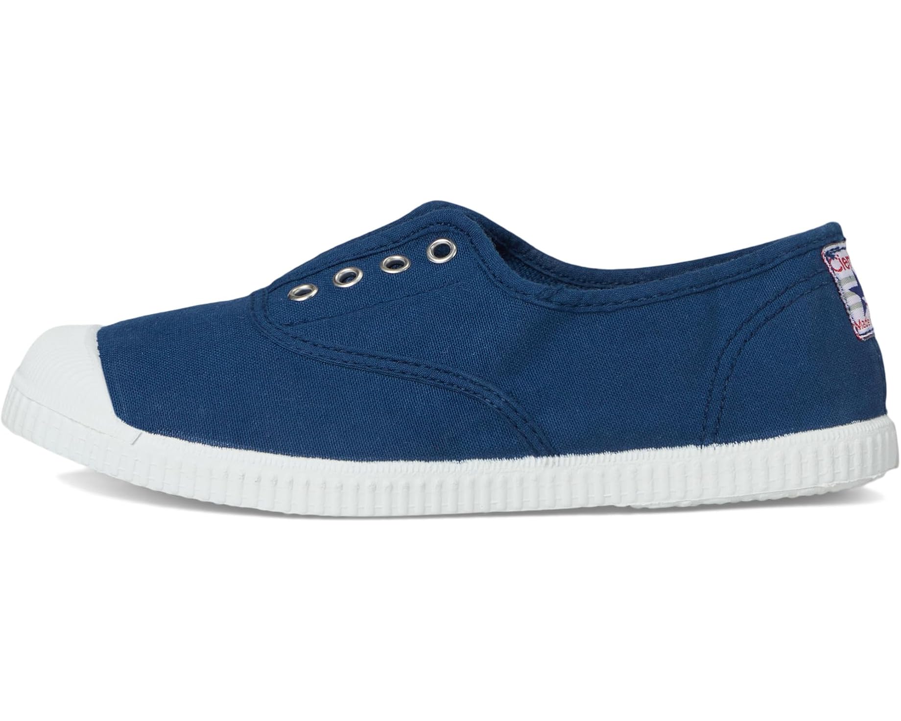 CIENTA NAVY CANVAS LACELESS SNEAKER - Persnickety Shop