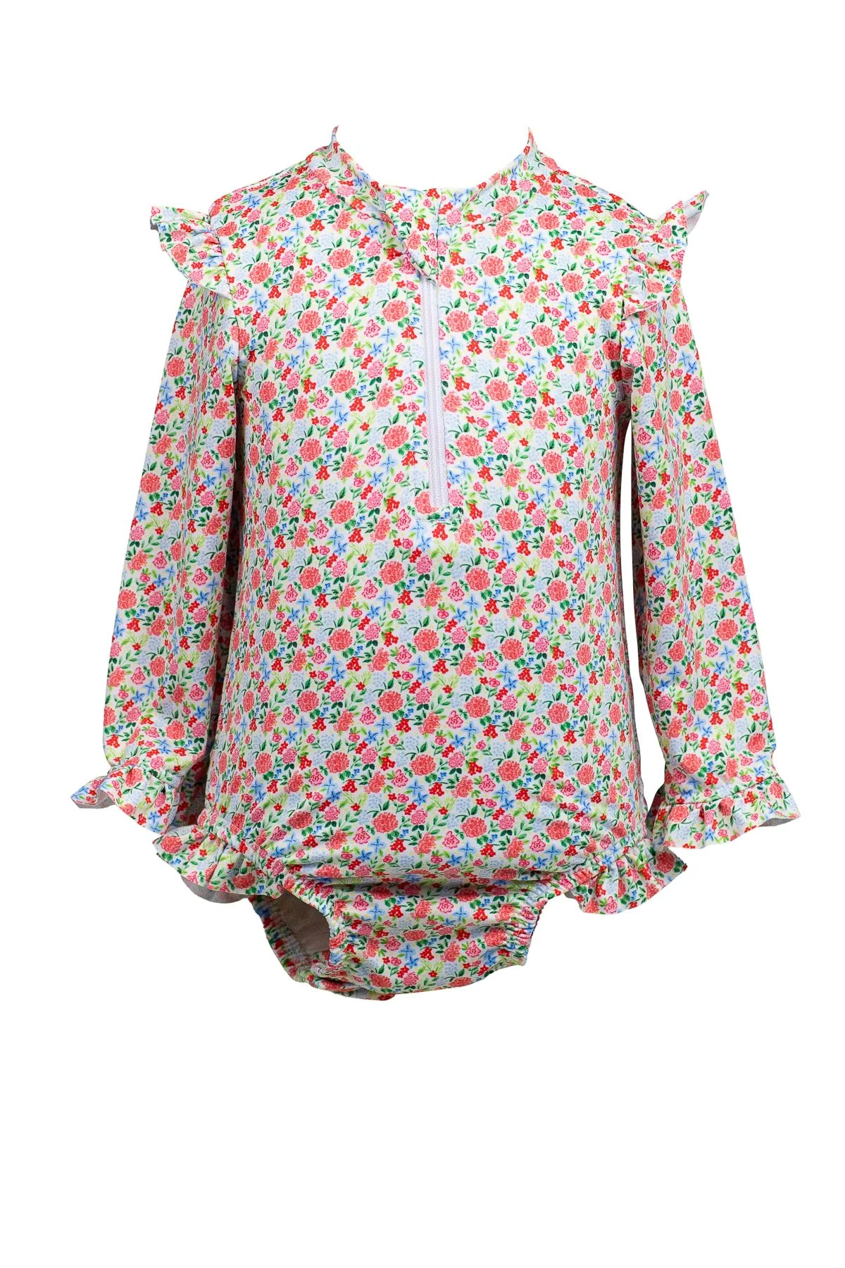 The Proper Peony-  Geranium Rash Guard (one piece) - Persnickety Shop