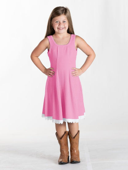 Simply Southern Girls Corded Tank Dress Prissy Pink - Persnickety Shop