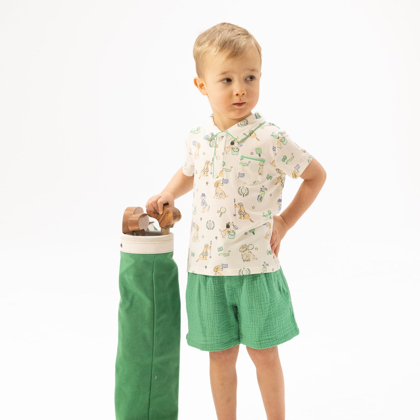 Country Club Dogs Neutral - Polo with Casual Short - Persnickety Shop