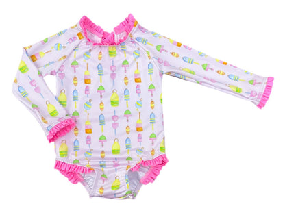 Leighton One Piece Girl's Rash Guard Swim- Fishing - Persnickety Shop