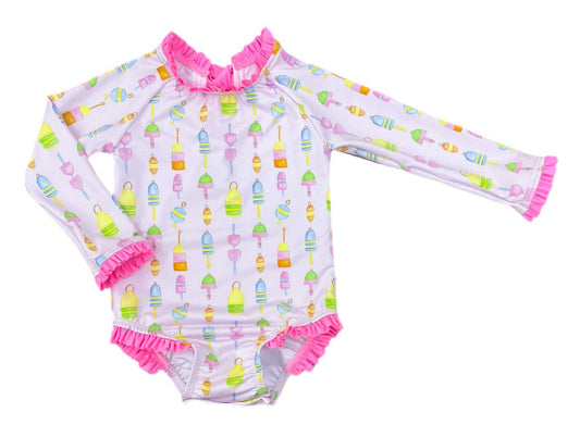 Leighton One Piece Girl's Rash Guard Swim- Fishing - Persnickety Shop