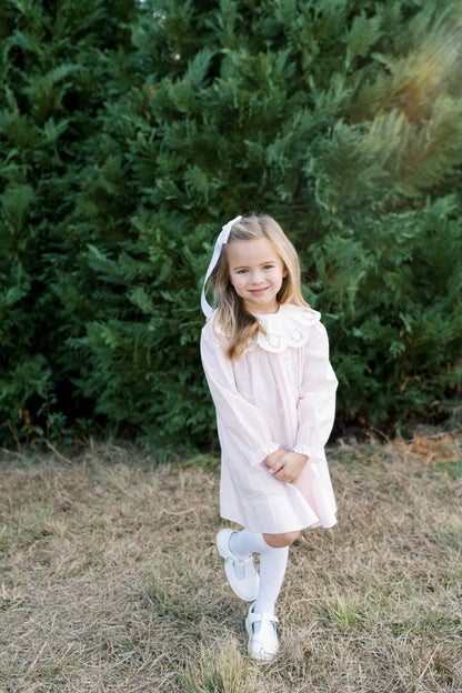 LULLABY SET Chloe Dress Blessings Pink Batiste, Wreaths - Persnickety Shop