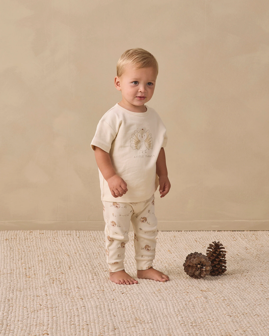 Quincy Mae BOXY TEE LITTLE TURKEY