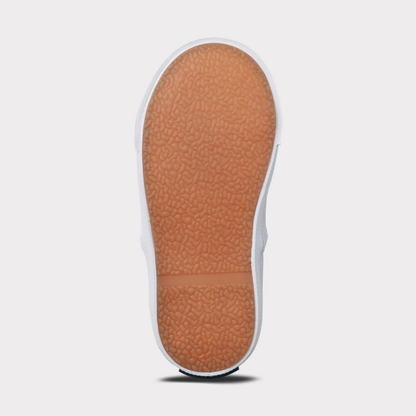 OOMPHIES KHLOE GIRLS T-STRAP HOOK & LOOP SHOE WHITE
