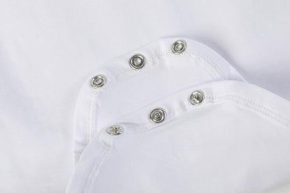 White Collared Unisex Long Sleeve Bodysuit Romper - Persnickety Shop