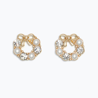 Earrings-Crystal and Pearl Wreaths