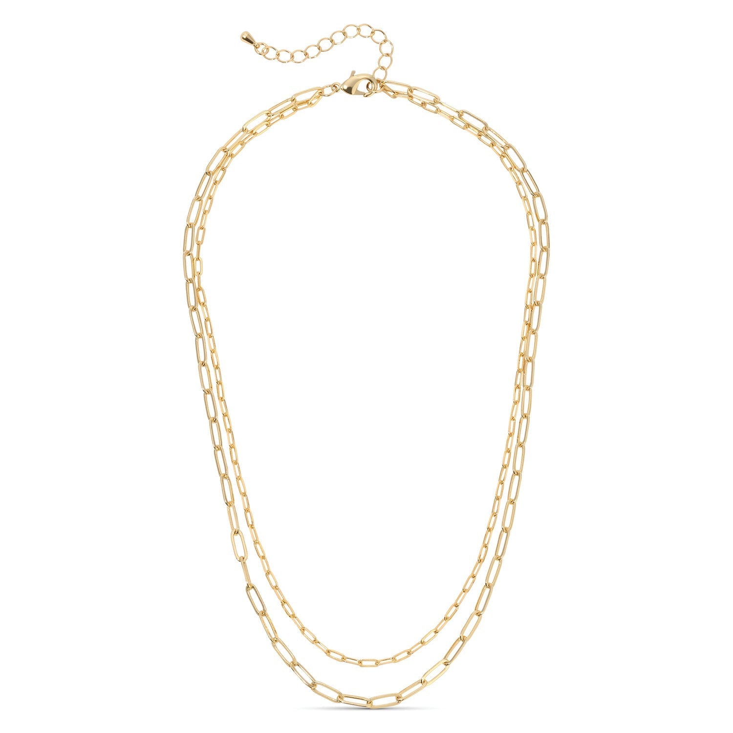 Double Layer Delicate Paperclip Necklace - Persnickety Shop