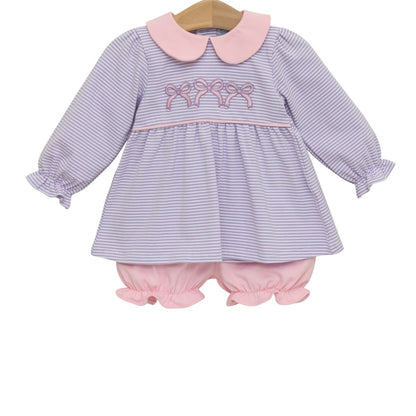 Trotter Street Kids Bows Bloomer Set