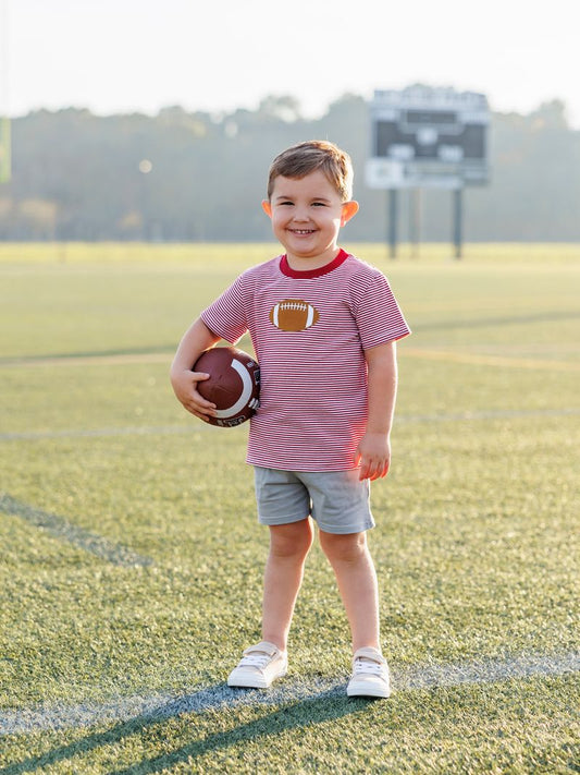 Trotter Street Kids Football Shirt Crimson