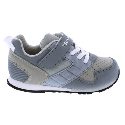 Tsukihoshi RACER Child Shoes (Gray/White)