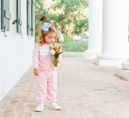 Trotter Street Kids Girl Flower Jogger Set