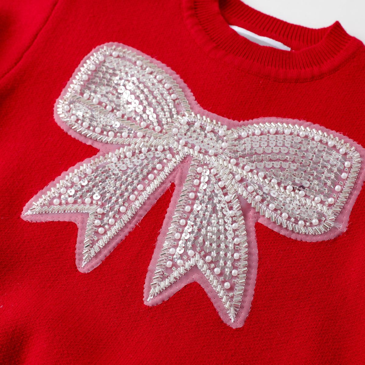 Lil Cactus *Pre-Order* Red Sweater with Glitter Bow