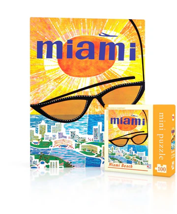 MIAMI BEACH MINI-100 PIECE MINI PUZZLE - Persnickety Shop