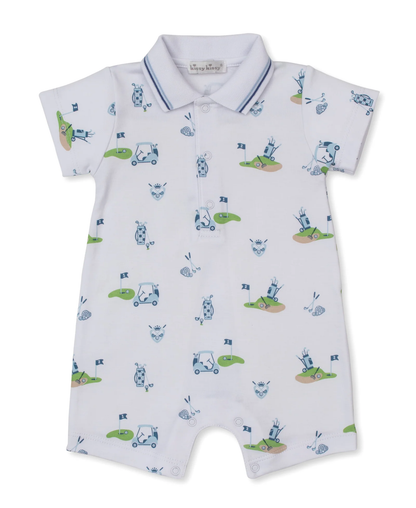 Kissy Kissy Golf Championship Blue Short Playsuit w/ Collar - Persnickety Shop