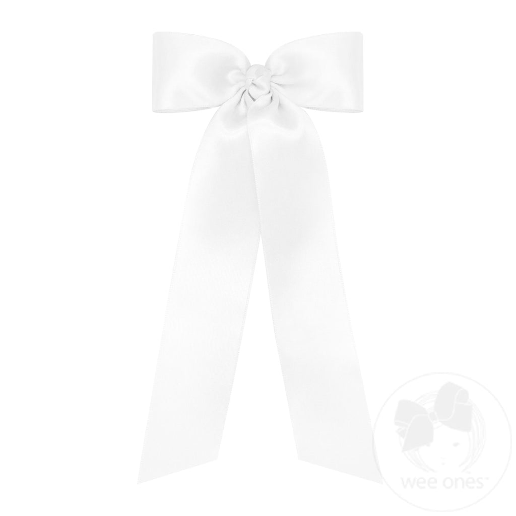 Wee Ones King French Satin Hair Bowtie with Knot Wrap and Streamer Tails