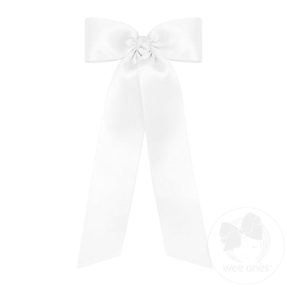 Wee Ones King French Satin Hair Bowtie with Knot Wrap and Streamer Tails