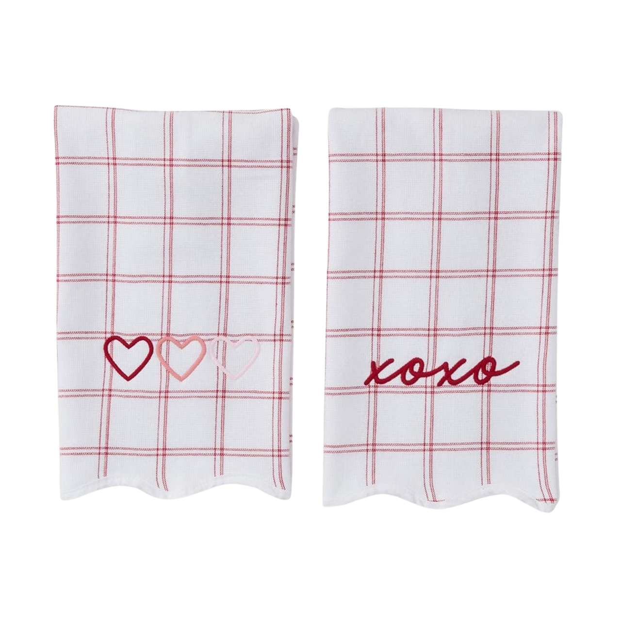 Kitchen Towel Red HEARTS