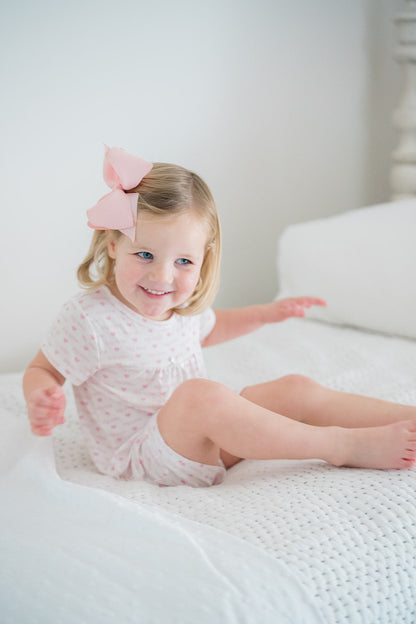 Girls Pink Big Sister Bamboo Dress