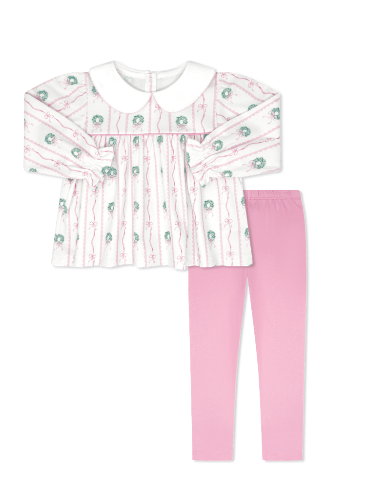 Lullaby Set- Layla Legging Set Boxwood and Bows