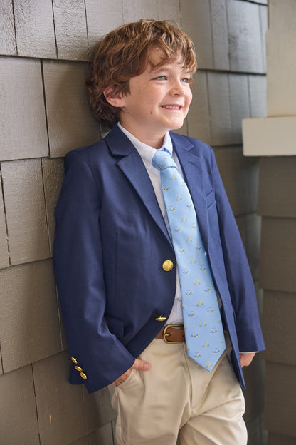 Little English Classic Wool Blazer - Navy