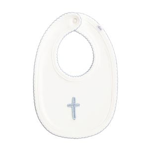 Blue Crochet Cross Bib - Persnickety Shop