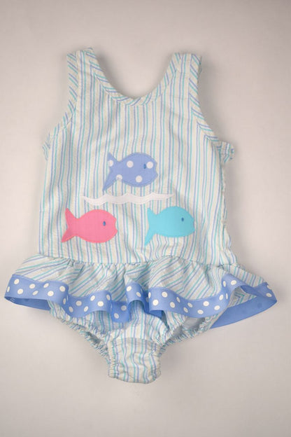Seersucker Fish Appliqué Swim Collection – Boys & Girls by Funtasia Too!
