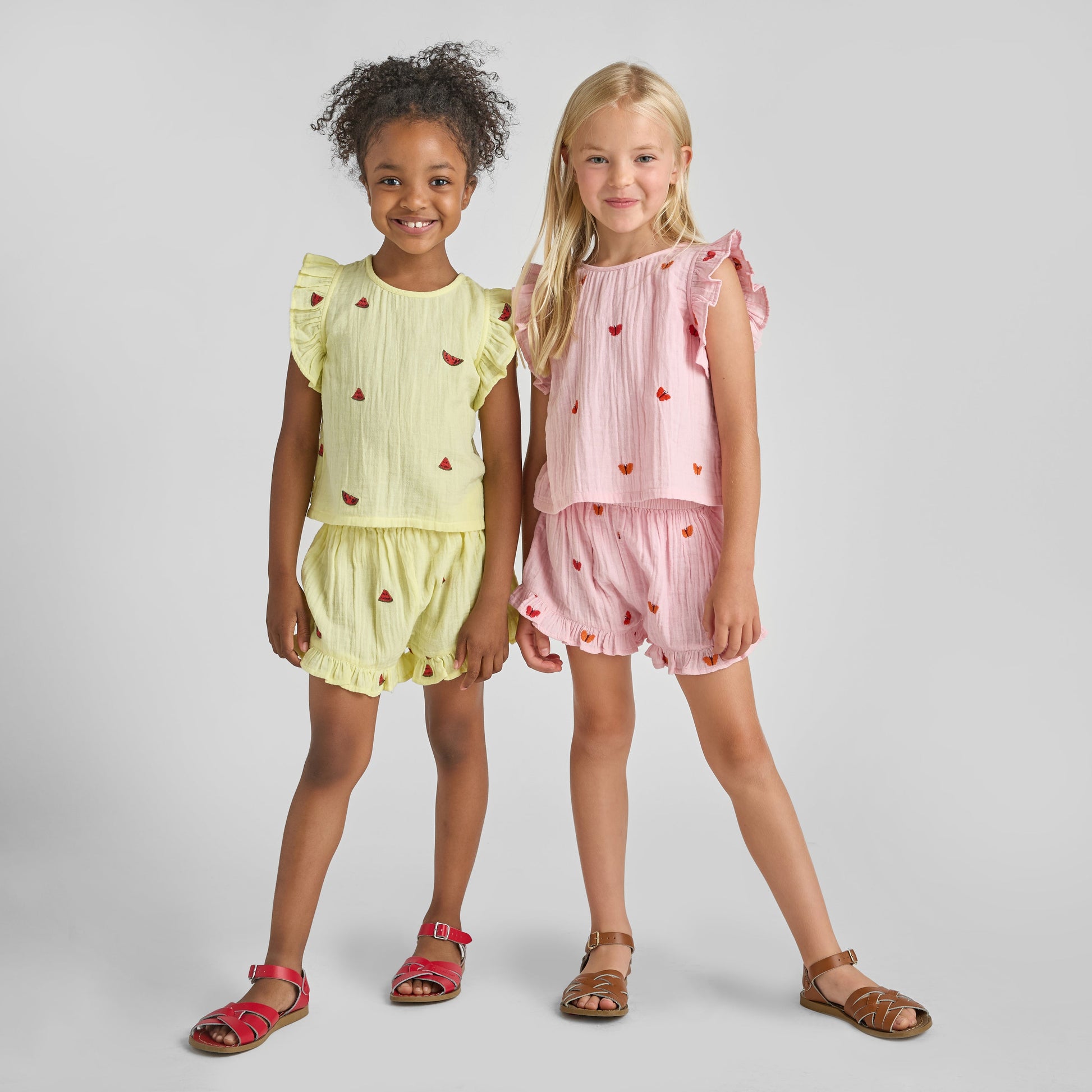 Pink Chicken - Baby Girls Girls Roey 2-PC Set - Butterfly Embroidery - Persnickety Shop