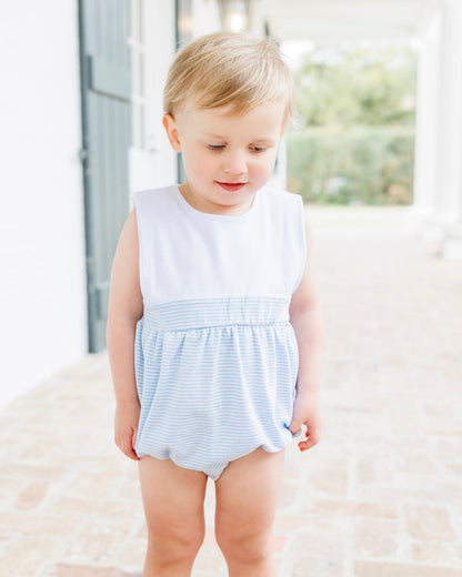 Jellybean Boy Benjamin Bubble- Light Blue Stripe - Persnickety Shop