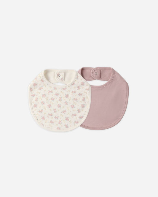 Jersey Snap Bib Pack || Flower Field, Mauve - Persnickety Shop