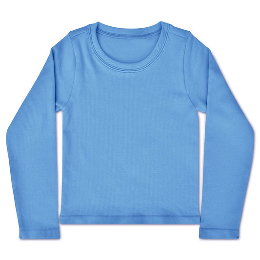iscream Bright Blue Ribbed Long Sleeve Shirt - Persnickety Shop