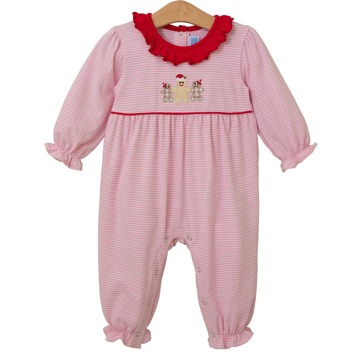 Trotter Street Kids Gingerbread Ruffle Romper - Persnickety Shop