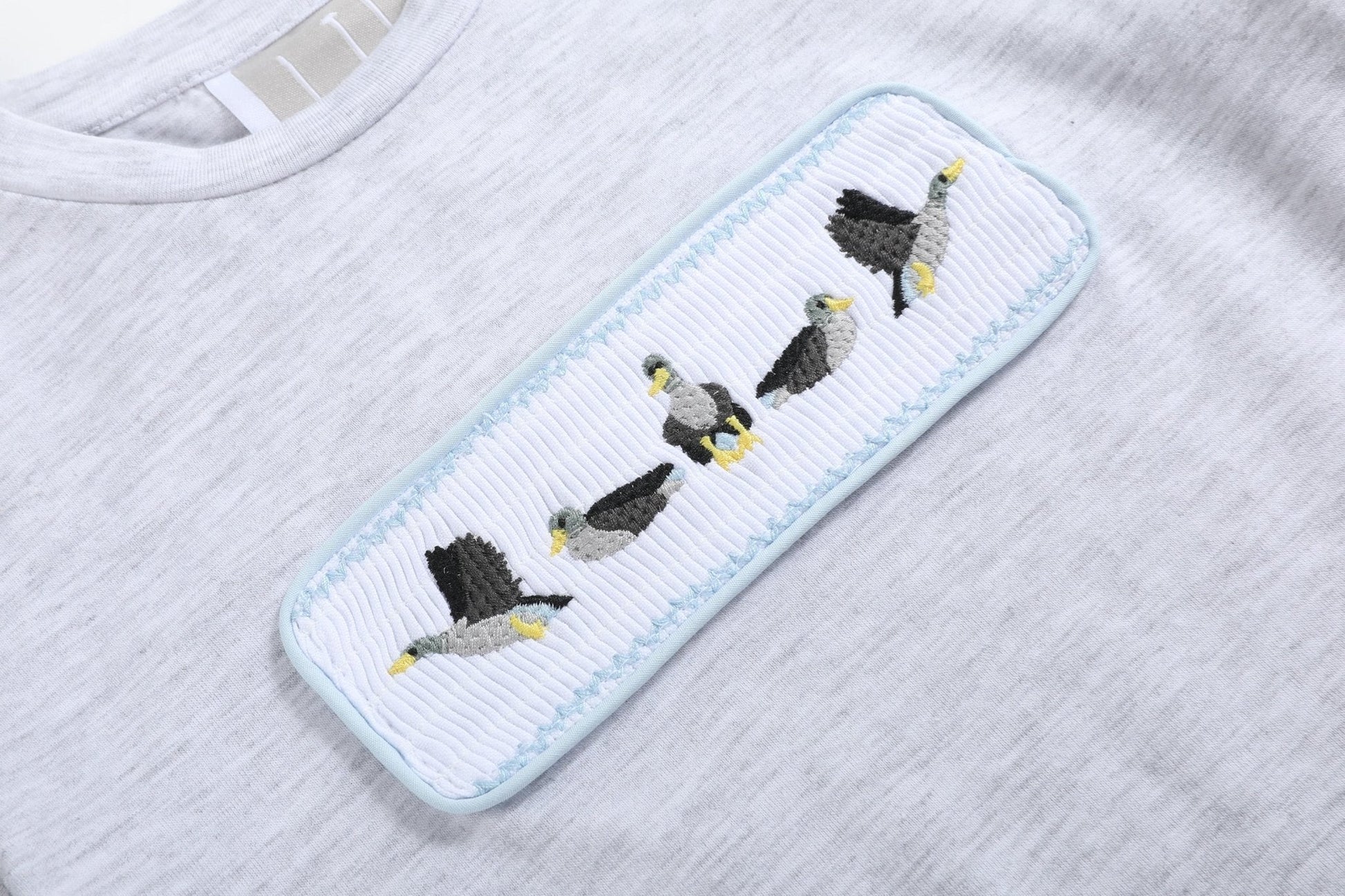 Light Gray Mallard Smocked Shirt and Shorts - Persnickety Shop