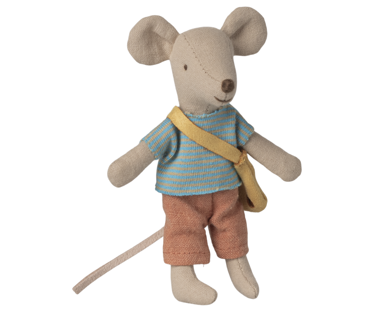 Maileg Little brother mouse with bag