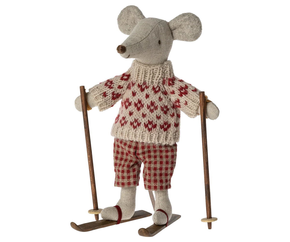 PREORDER Maileg NEW Winter mouse with ski set, Mum