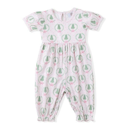 Swoon Baby – Pink Christmas Tree and Bow Print Kate Jumper - Persnickety Shop