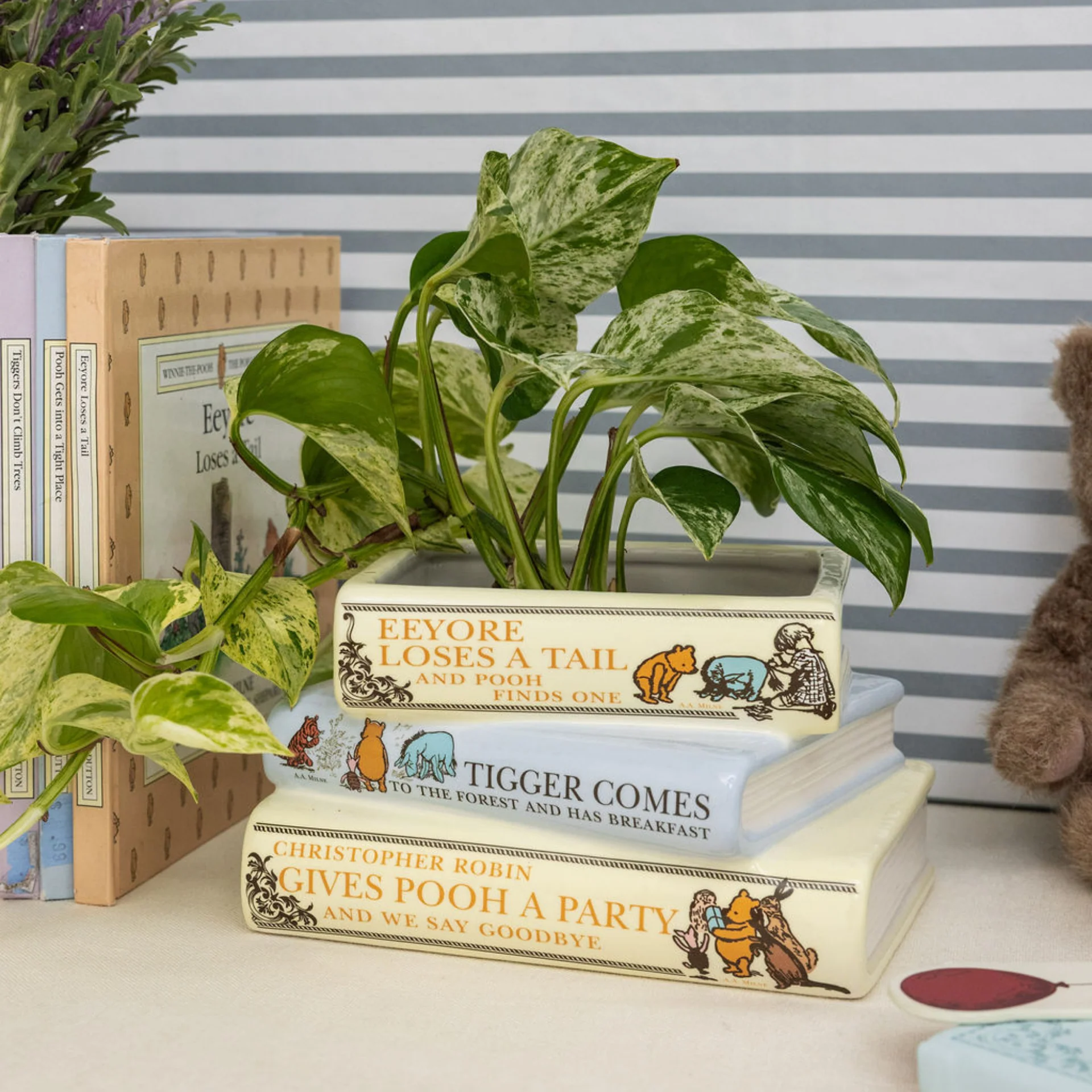 STACKED BOOK PLANTER, THE HOUSE AT POOH CORNER - Persnickety Shop