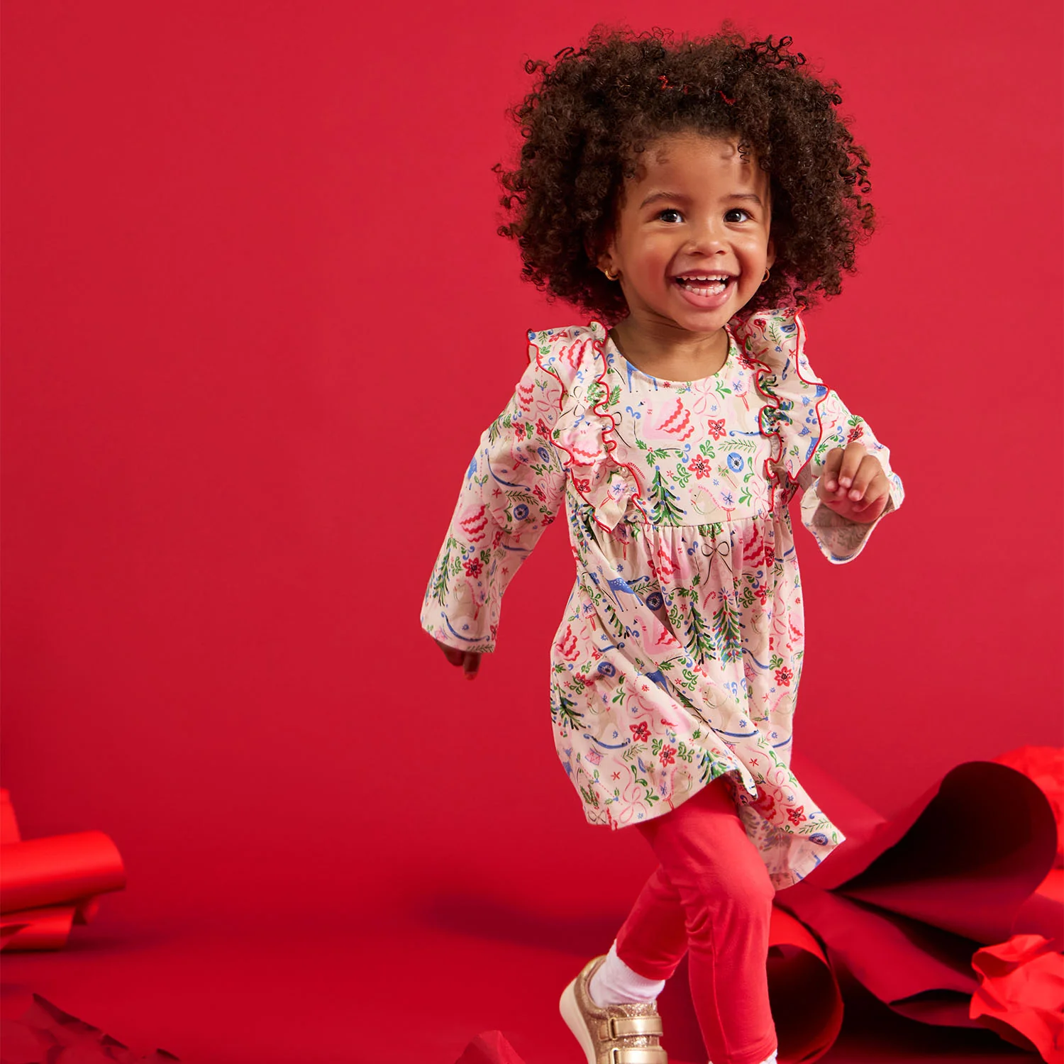 SUGAR PLUM DREAMS MODAL MAGNETIC LITTLE BABY DRESS WITH RUFFLES + LEGGING SET - Persnickety Shop