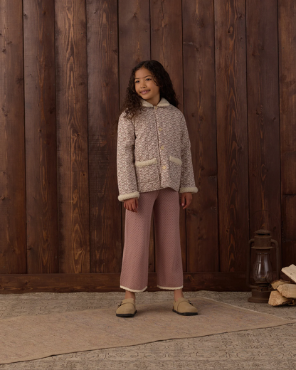 RYLEE + CRU POINTELLE KNIT PANT ROSEWOOD