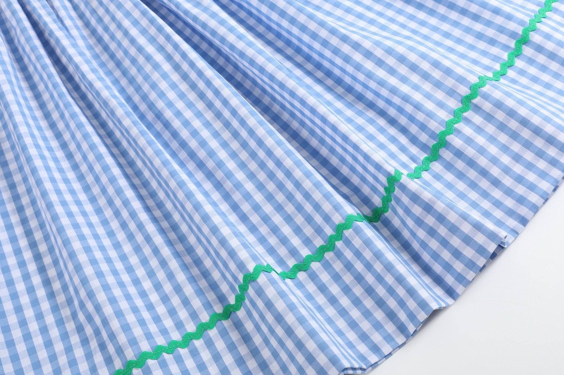 Blue Gingham Farm Smocked Bishop Dress - Persnickety Shop