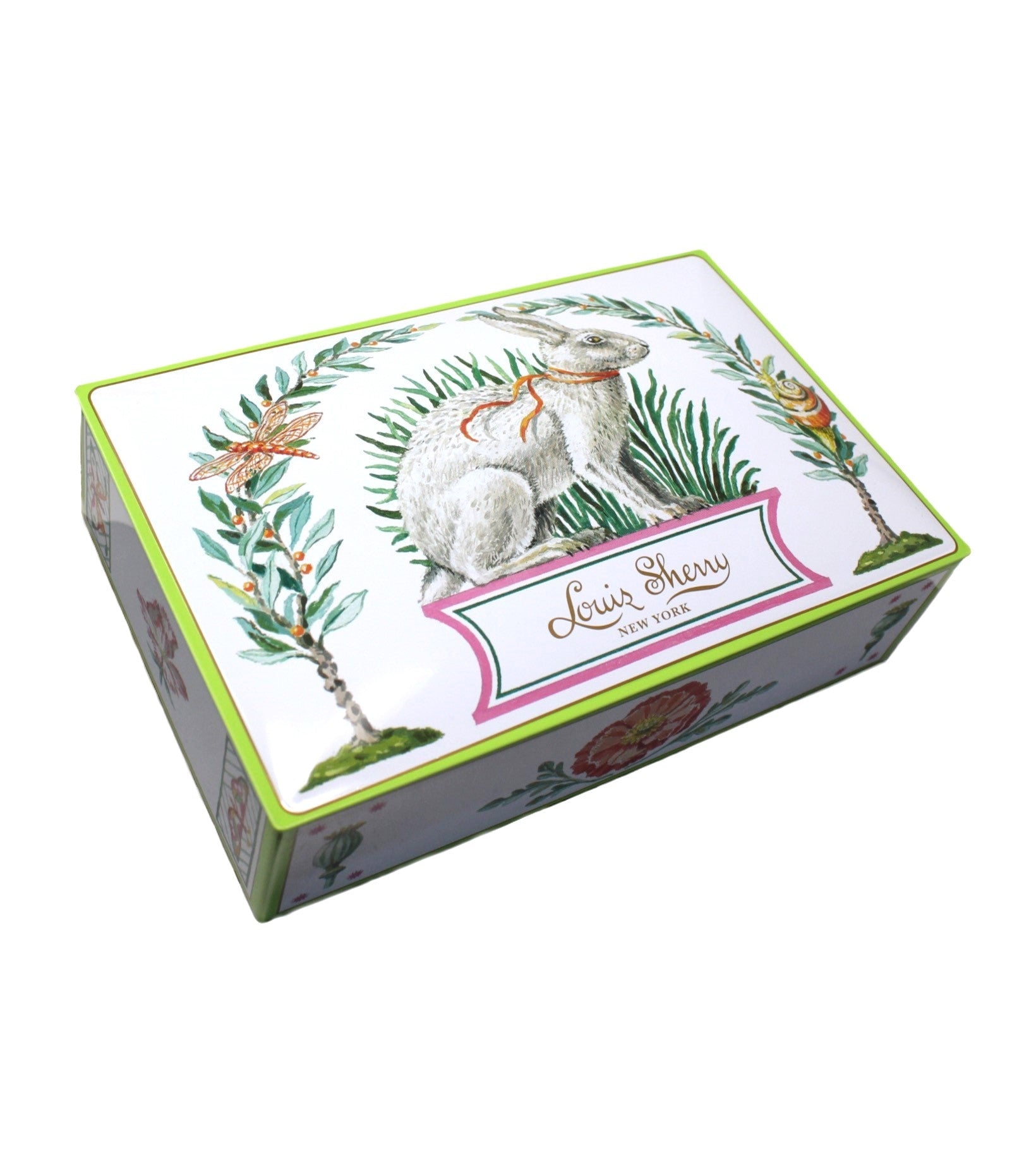 Louis Sherry Chocolate Tin, 12 Piece, Harrison Howard Bunny Rabbit