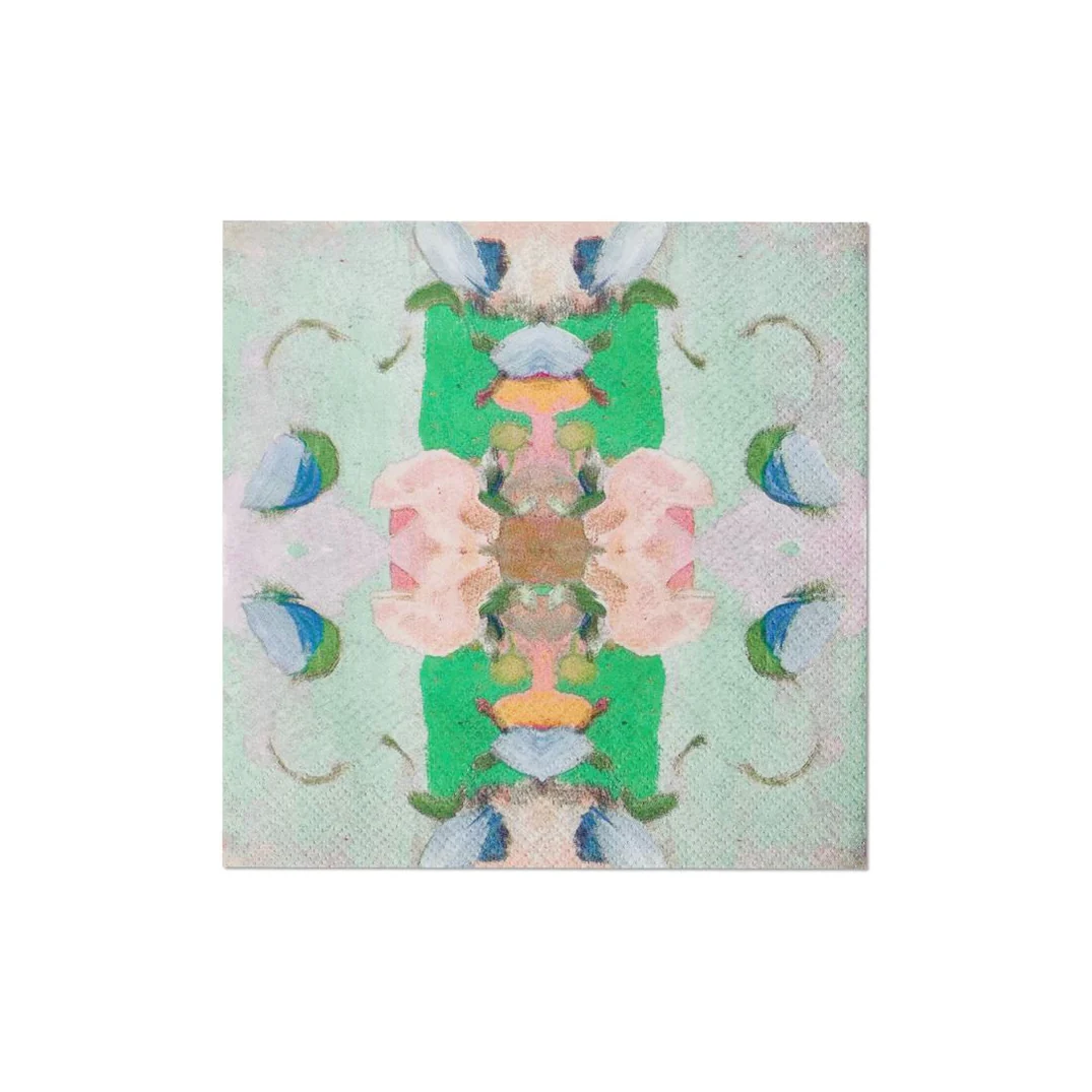 Monet's Garden Green Cocktail Napkins - Persnickety Shop