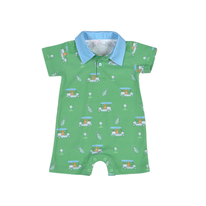 Baby Loren Golf Buddies Blue Romper - Persnickety Shop