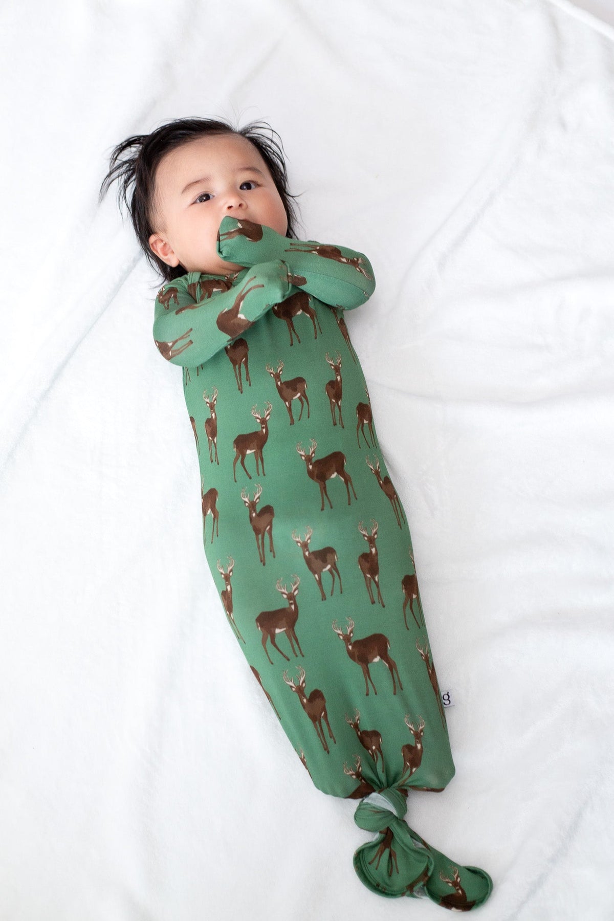 Goosies- Knotted Gown - Deer-0-3M