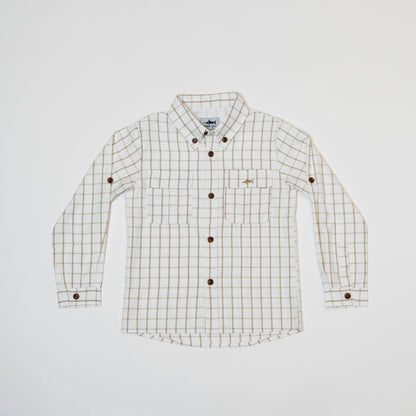 SALTWATER BOYS FLAGLER FISHING SHIRT -WHITE PLAID