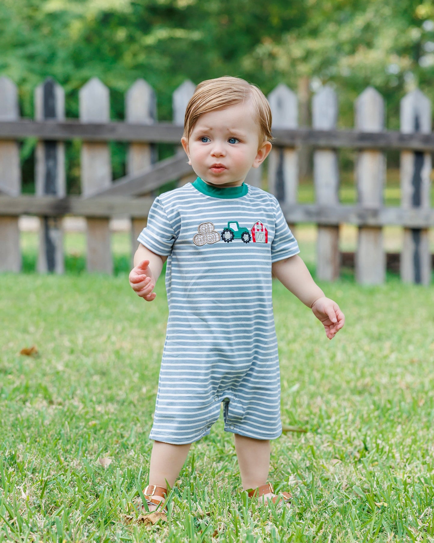 Jellybean Boy Farm Days Romper - Persnickety Shop