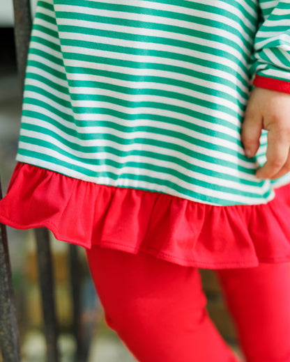 PRE-ORDER | Santa Paws Ruffle Pants Set Jellybean by Smock Candy (Copy) - Persnickety Shop