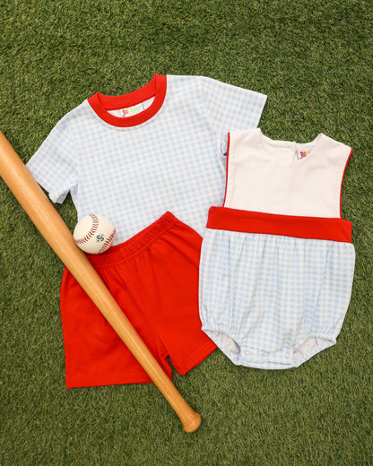 Jellybean Boy Benjamin Bubble- Southern Summer Gingham - Persnickety Shop
